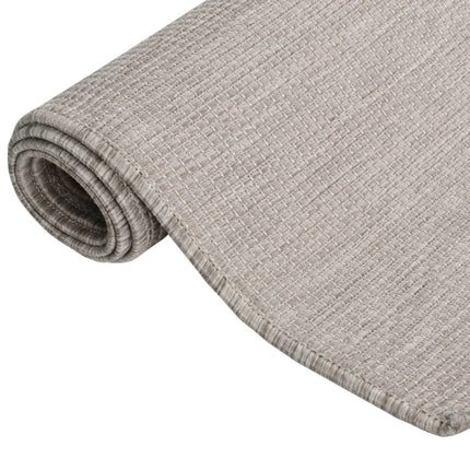 Utomhusmatta plattvävd 80x150 cm ljusgrå