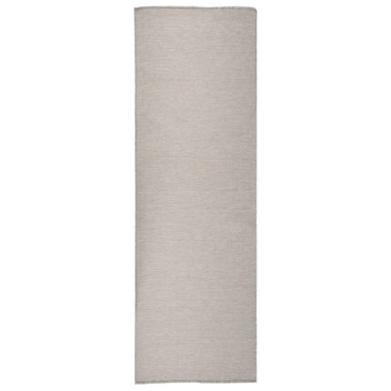 Utomhusmatta plattvävd 80x250 cm ljusgrå