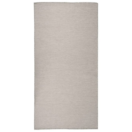Utomhusmatta plattvävd 100x200 cm ljusgrå