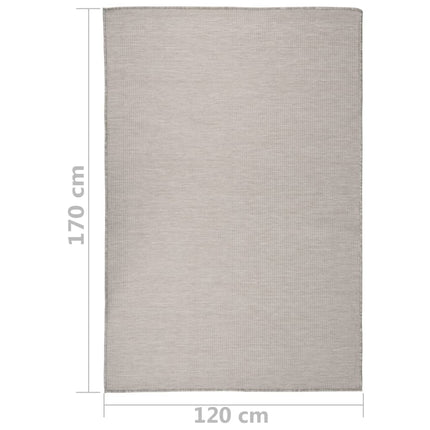 Utomhusmatta plattvävd 120x170 cm ljusgrå