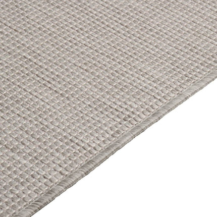 Utomhusmatta plattvävd 140x200 cm ljusgrå