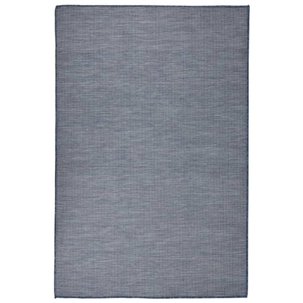 Utomhusmatta plattvävd 120x170 cm blå
