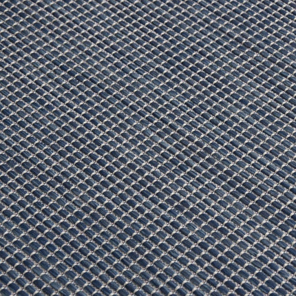 Utomhusmatta plattvävd 120x170 cm blå
