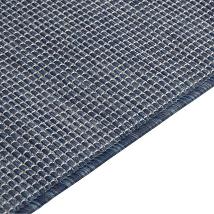 Utomhusmatta plattvävd 160x230 cm blå