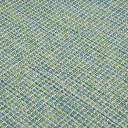 Utomhusmatta plattvävd 80x150 cm turkos