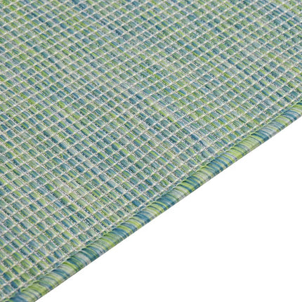 Utomhusmatta plattvävd 120x170 cm turkos