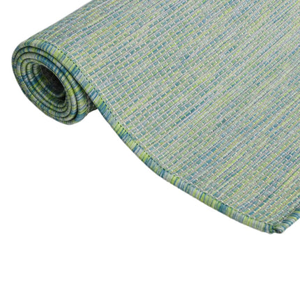 Utomhusmatta plattvävd 140x200 cm turkos