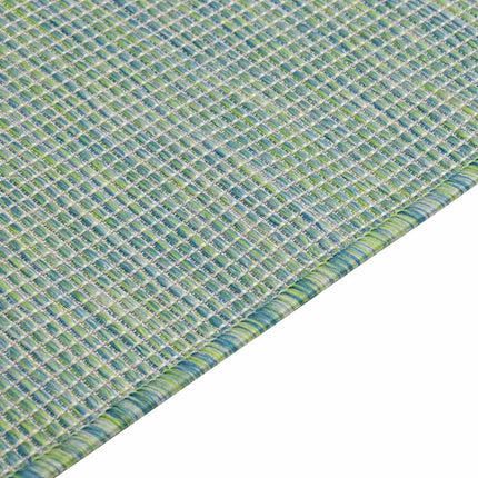 Utomhusmatta plattvävd 200x280 cm turkos
