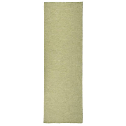 Utomhusmatta plattvävd 80x250 cm grön