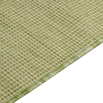 Utomhusmatta plattvävd 80x250 cm grön