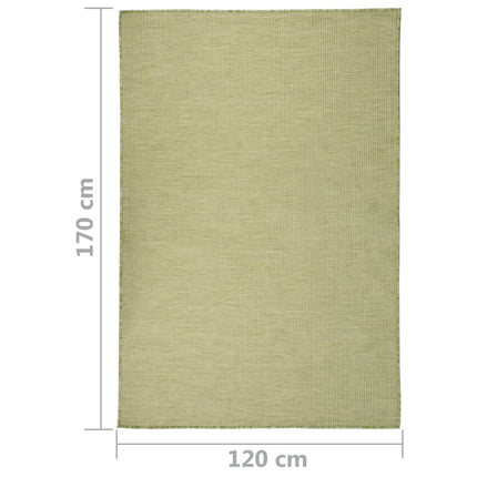 Utomhusmatta plattvävd 120x170 cm grön