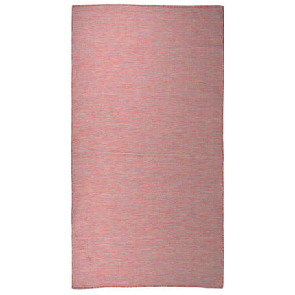 Utomhusmatta plattvävd 80x150 cm röd
