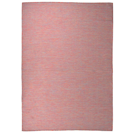 Utomhusmatta plattvävd 140x200 cm röd
