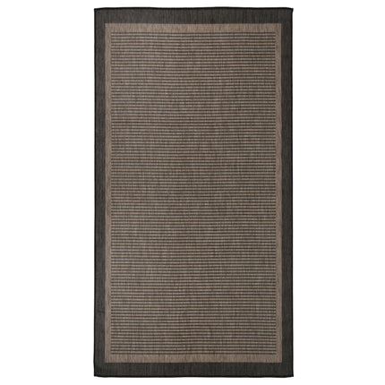 Utomhusmatta plattvävd 80x150 cm mörkbrun