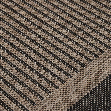 Utomhusmatta plattvävd 80x150 cm mörkbrun