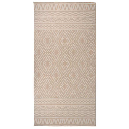 Utomhusmatta plattvävd 100x200 brun ränder