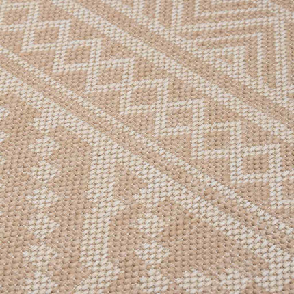 Utomhusmatta plattvävd 100x200 brun ränder