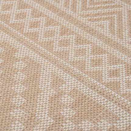Utomhusmatta plattvävd 160x230cm brun ränder