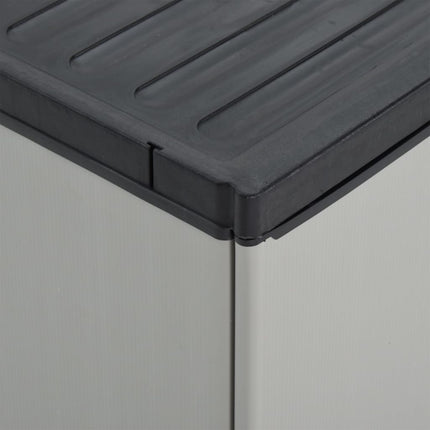 Trädgårdsavfallsskåp grå och svart 68x40x85 cm PP