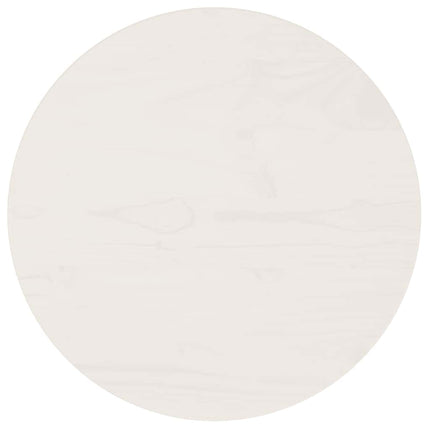 Bordsskiva vit Ø40x2,5 cm massiv furu