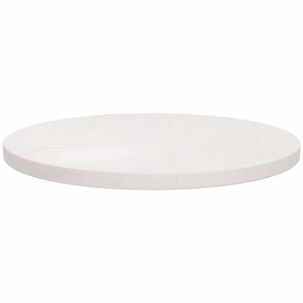 Bordsskiva vit Ø60x2,5 cm massiv furu