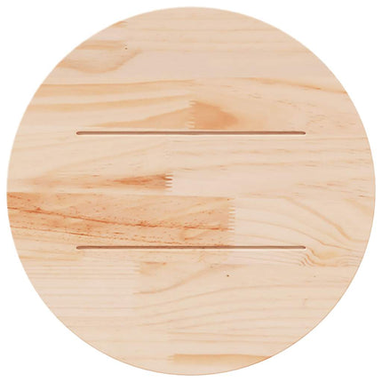 Bordsskiva vit Ø70x2,5 cm massiv furu