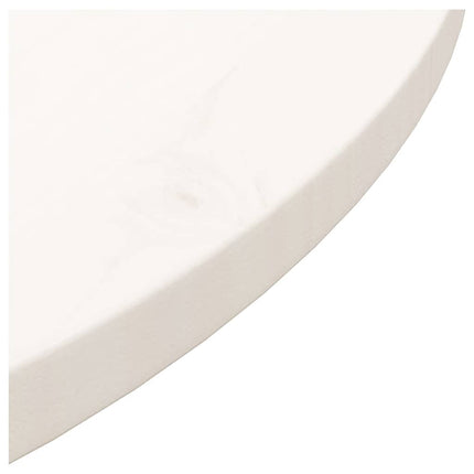 Bordsskiva vit Ø70x2,5 cm massiv furu