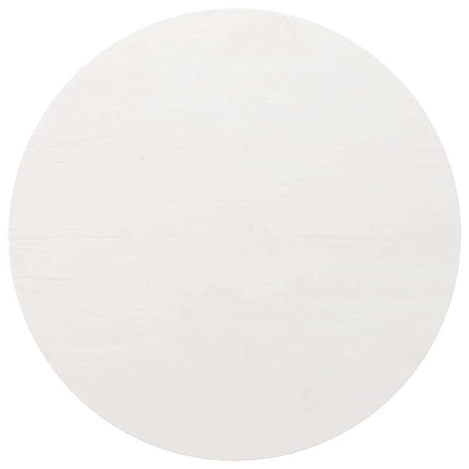 Bordsskiva vit Ø80x2,5 cm massiv furu