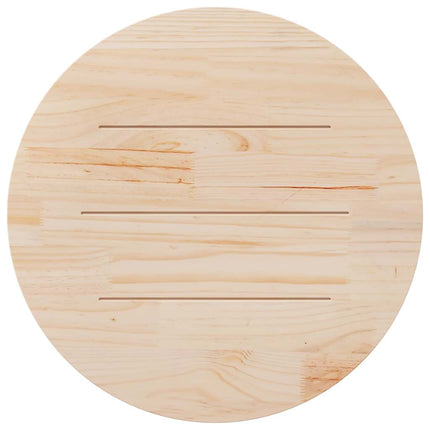Bordsskiva vit Ø80x2,5 cm massiv furu