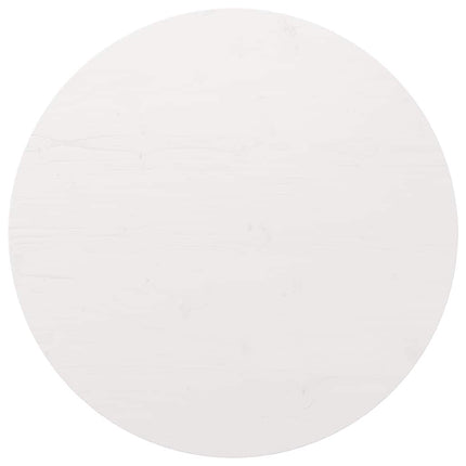 Bordsskiva vit Ø90x2,5 cm massiv furu