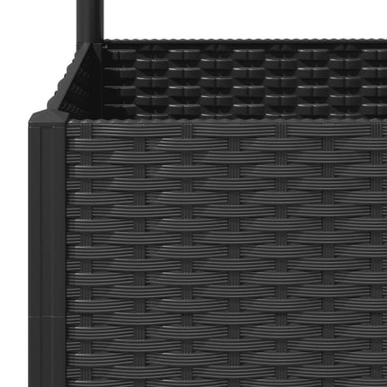 Trädgårdskruka med spaljé svart 80x40x136 cm PP