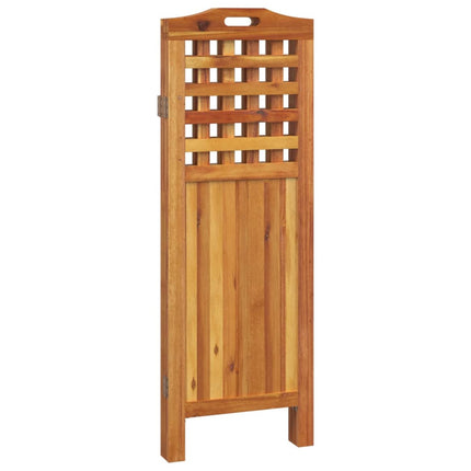 Rumsavdelare 3 paneler 121,5x2x115 cm massivt akaciaträ