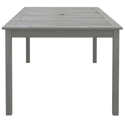 Trädgårdsbord grå 200x100x75 massivt akaciaträ