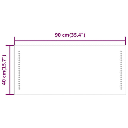 Badrumsspegel LED 90x40 cm