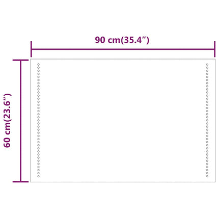 Badrumsspegel LED 90x60 cm