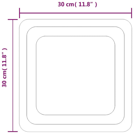 Badrumsspegel LED 30x30 cm