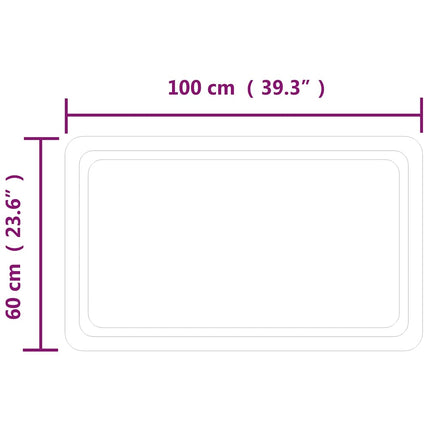 Badrumsspegel LED 100x60 cm