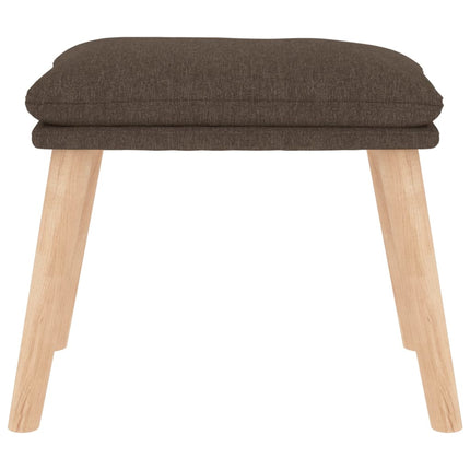 Vilstol med fotpall taupe tyg
