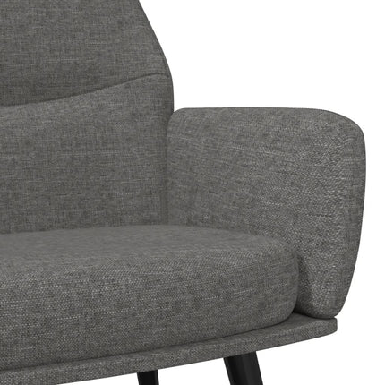 Vilstol med fotpall ljusgrå tyg