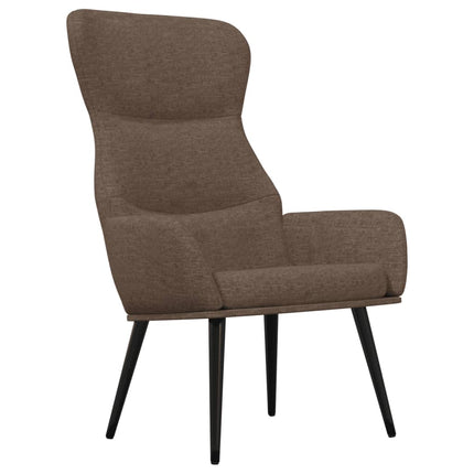 Vilstol med fotpall taupe tyg