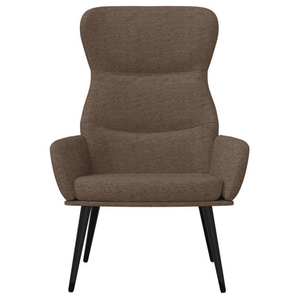 Vilstol med fotpall taupe tyg