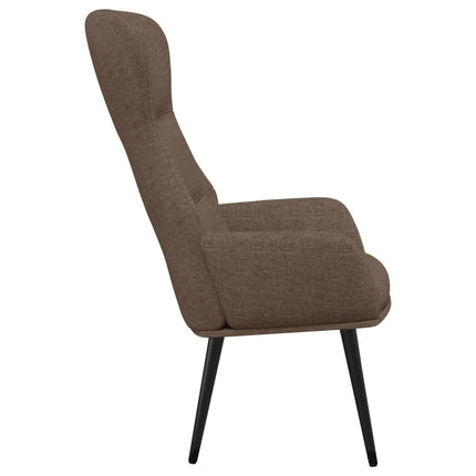 Vilstol med fotpall taupe tyg