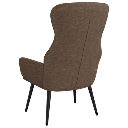 Vilstol med fotpall taupe tyg