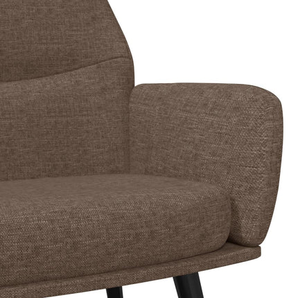 Vilstol med fotpall taupe tyg