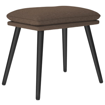 Vilstol med fotpall taupe tyg