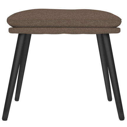 Vilstol med fotpall taupe tyg