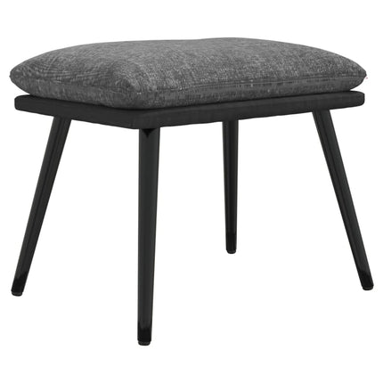 Vilstol med pall ljusgrå tyg och konstläder