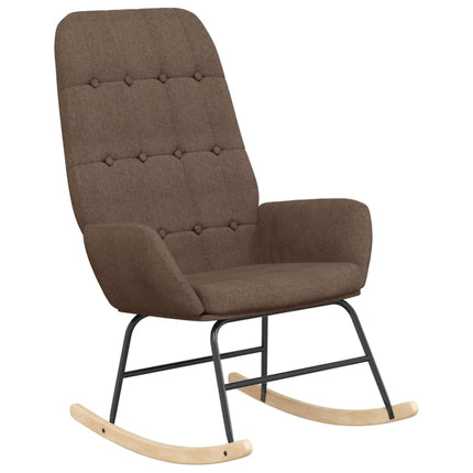 Gungstol med fotpall taupe tyg