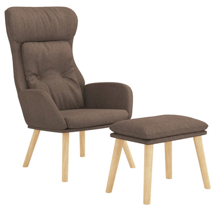 Vilstol med fotpall taupe tyg