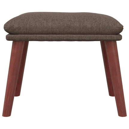 Vilstol med fotpall taupe tyg
